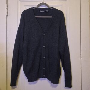 Vintage Puritan Men’s Navy Button-Up V-Neck Cardigan